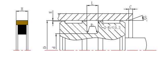 重載孔用組合密封件SPG截面結構圖