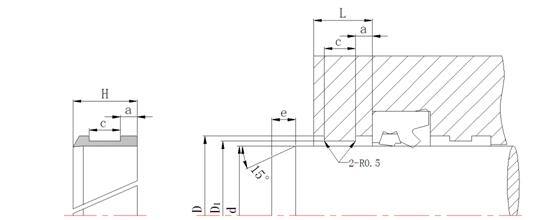 軸用帶刮唇導向環(huán)（導向套）DFAI截面結(jié)構(gòu)圖