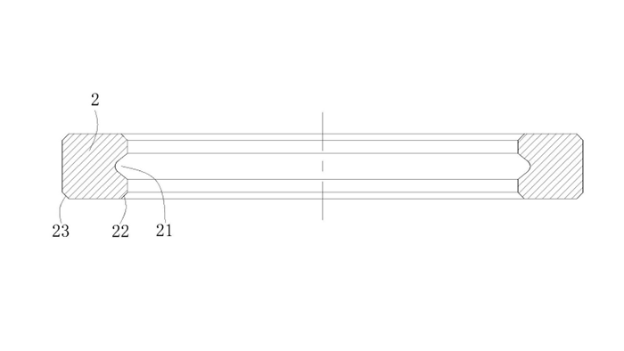 一種防脫落式組合密封墊圈新型的金屬外圈的剖視放大圖1
