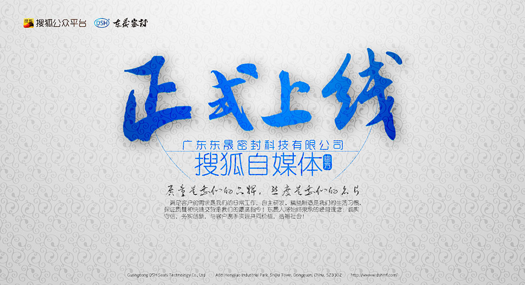 廣東東晟密封科技有限公司官方搜狐自媒體全面上線啦!歡迎您的到來