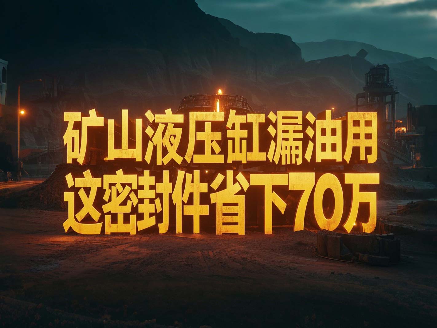 液壓缸老是漏油？礦山上用這密封件，一年省下70萬！?