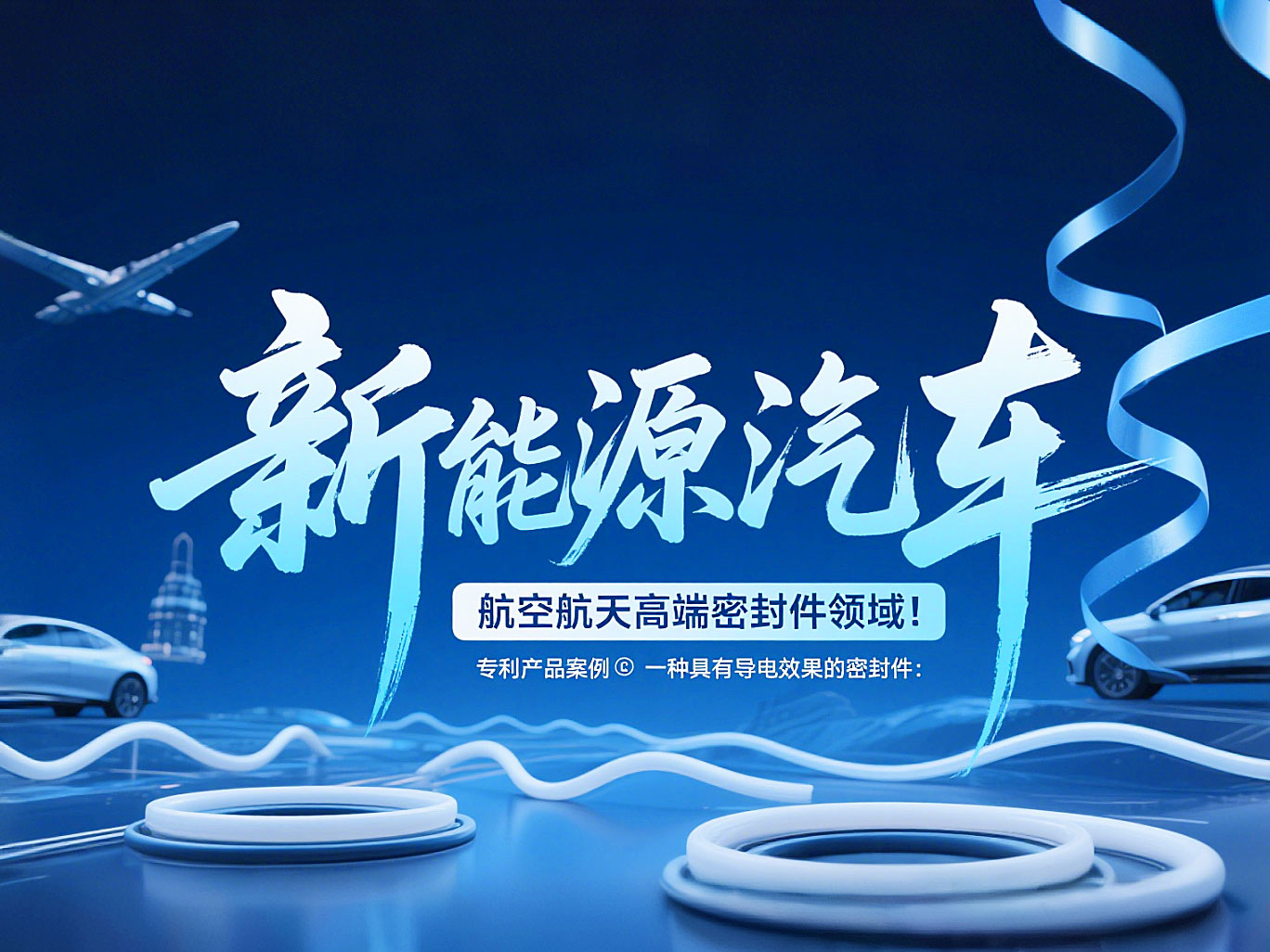 專利產品案例 ? 一種具有導電效果的密封件：新能源汽車+航空航天高端領域！