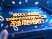 喜訊！東晟密封件成功通過(guò)2025年第四批東莞市中小企業(yè)數(shù)字化水平二級(jí)改造項(xiàng)目驗(yàn)收！